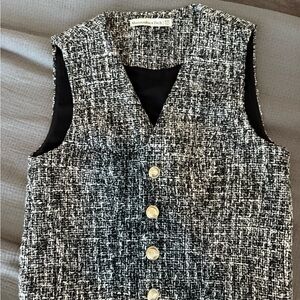 Abercrombie & Fitch Monochrome Tweed Vest